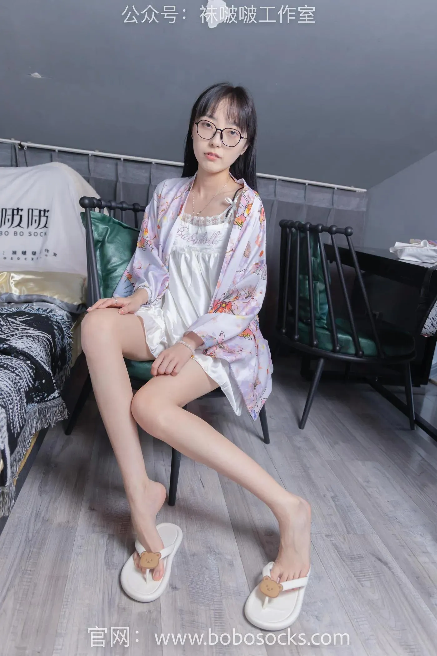 [BoBoSocks袜啵啵]NO.112 稚予-人字拖、肉丝 [140P]插图8
